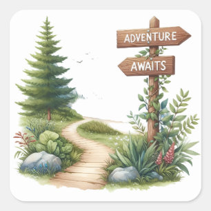 Fun Summer Camping Stickers