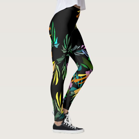 Fun Summer Colorful Exotic Pattern Leggings (Rechts)