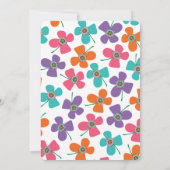 Fun Summer Daisies Pop Chic Girl's Birthday Foto Kaart (Achterkant)