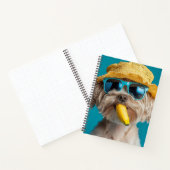 Fun Summer Dog with Banana Notebook Notitieboek (Binnen)