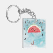 Fun Summer Fresh Melon Fruit Rain Sleutelhanger (Voorkant Links)