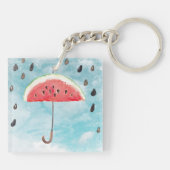 Fun Summer Fresh Melon Fruit Rain Sleutelhanger (Achterkant)