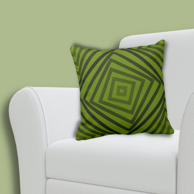 Fun Summer-Green Nested Spiral Box Kussen (Fun Summer-Green Nested Spiral Box Throw Pillow)