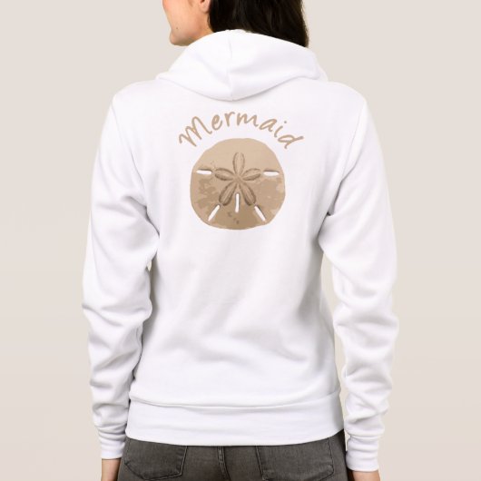 Fun Summer Holiday Mermaid Sand Dollar Art strand Hoodie (Achterkant)