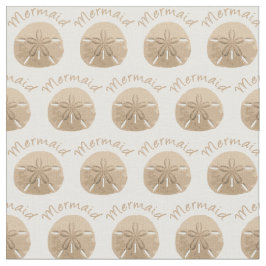 Fun Summer Holiday Mermaid Sand Dollar Art strand Stof