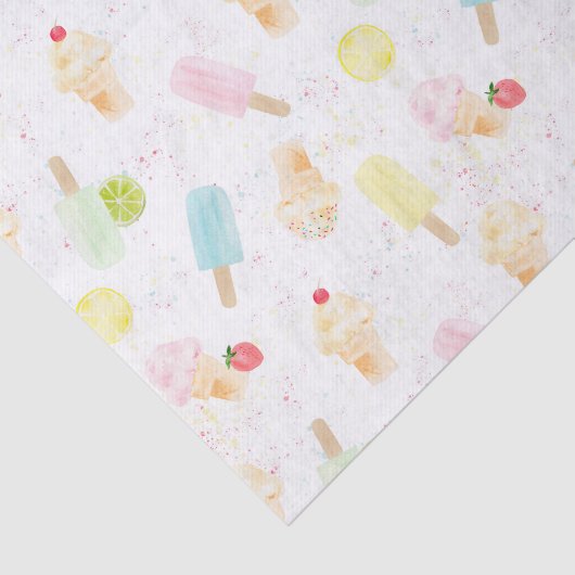 Fun Summer Ice Cream Birthday Party Tissuepapier (Detail)