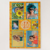 Fun Summer ik volg de Sun DIY 6 Photo Collage Legpuzzel (Verticaal)