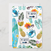 Fun Summer Outdoor BBQ Engagement Party Kaart (Achterkant)