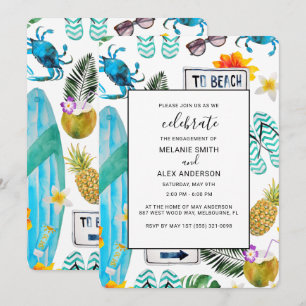 Fun Summer Outdoor BBQ Engagement Party Kaart