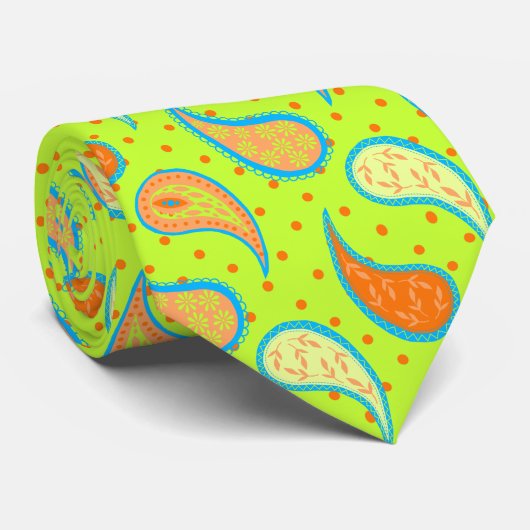 Fun Summer Paisley Stropdas (Opgerold)