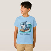 Fun Summer shark tekst unisex toevoegen T-shirt (Voorkant volledig)