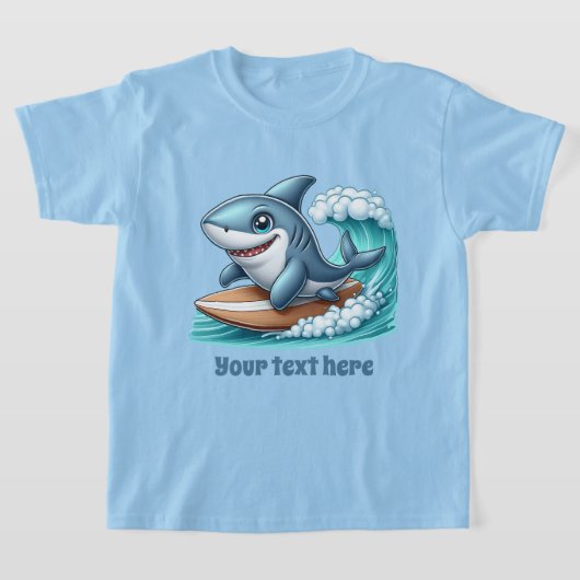 Fun Summer shark tekst unisex toevoegen T-shirt (Laagn)