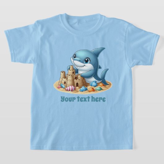 Fun Summer shark tekst unisex toevoegen T-shirt (Laagn)