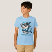 Fun Summer shark voeg tekst jongens toe T-shirt (Voorkant volledig)
