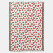 Fun Summer Strawberry Pattern Deken (Voorkant Verticaal)