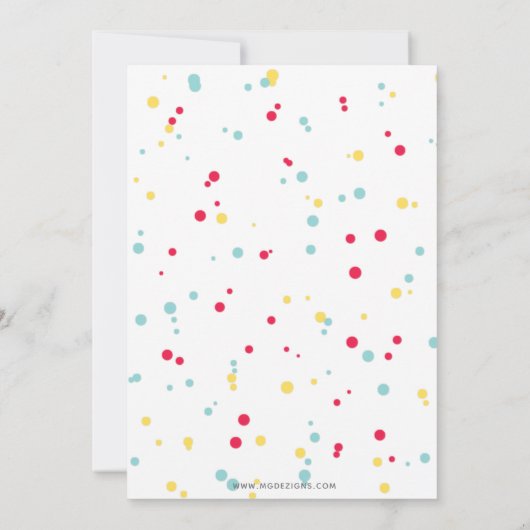 Fun Summer Swimming Pool Party Birthday Kaart (Achterkant)