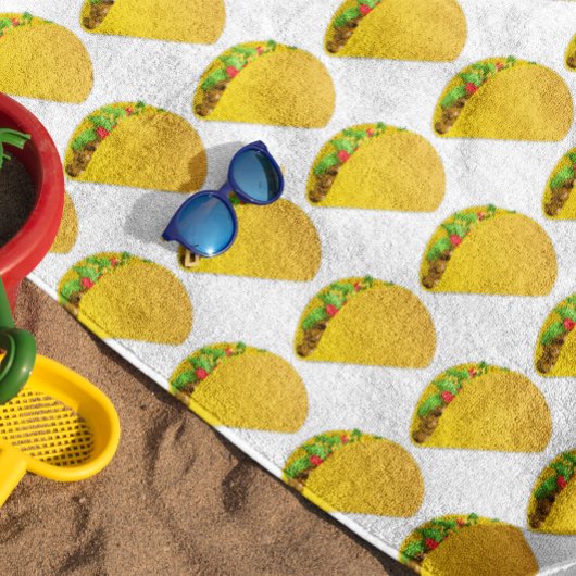 Fun Summer Taco Print Pattern Strandlaken