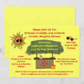 Fun Summer Tiki Hut Cookout Couples Vrijgezellenfe Kaart (Voorkant / Achterkant)