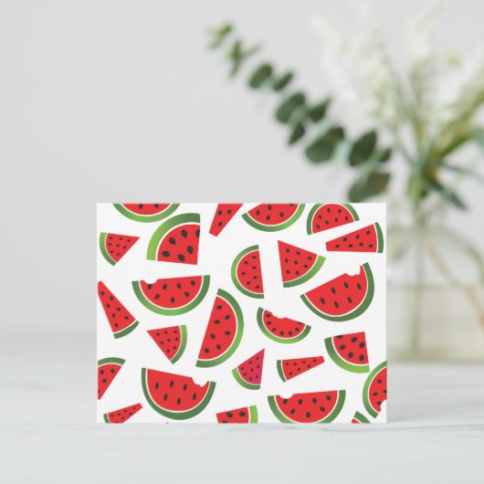 Fun Summer Watermelon Fruit Briefkaart (Staand voorkant)