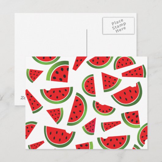 Fun Summer Watermelon Fruit Briefkaart (Voorkant / Achterkant)