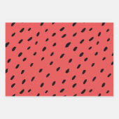 Fun Summer Waterverf Watermeloen Rood Groen Inpakpapier Vel (Voorkant 2)