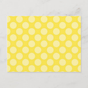 Fun Summer Yellow Polka Dots on Yellow Gifts Briefkaart