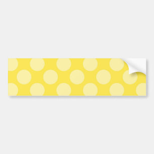 Fun Summer Yellow Polka Dots on Yellow Gifts Bumpersticker