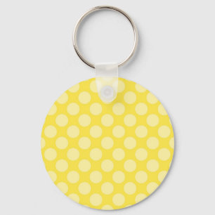 Fun Summer Yellow Polka Dots on Yellow Gifts Sleutelhanger