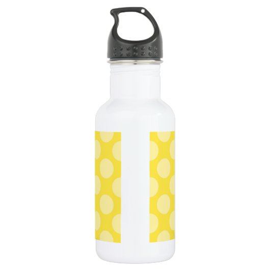 Fun Summer Yellow Polka Dots on Yellow Waterfles (Achterkant)