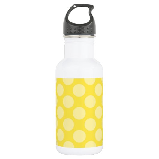 Fun Summer Yellow Polka Dots on Yellow Waterfles (Voorkant)
