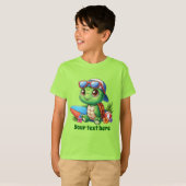 Fun Summer zee schildpad tekst toevoegen boys T-shirt (Voorkant volledig)