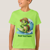 Fun Summer zee schildpad tekst toevoegen meisje T-shirt (Voorkant)