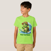 Fun Summer zee schildpad tekst toevoegen meisje T-shirt (Voorkant volledig)