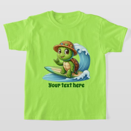 Fun Summer zee schildpad tekst toevoegen meisje T-shirt (Laagn)