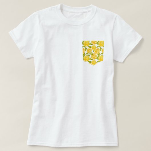 Fun Summery Fresh Lemon Slices Pocket T-Shirt (Design voorkant)