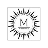 Fun Sun | Creëer Uw eigen Monogram retouradres Rubberstempel (Afrduk)