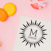 Fun Sun | Creëer Uw eigen Monogram retouradres Rubberstempel