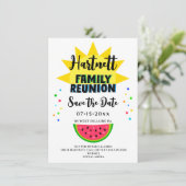 Fun & Sun Family Reunion Flat Save The Date Kaart (Staand voorkant)