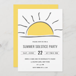 Fun Sun Summer Solstice Party nodigt uit Kaart