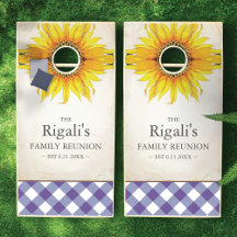 Fun Sunflower en Paarse Gingham Family