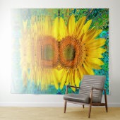Fun Sunflower Photo Backdrop Tapestry Wandkleed (In Situ (horizontaal))