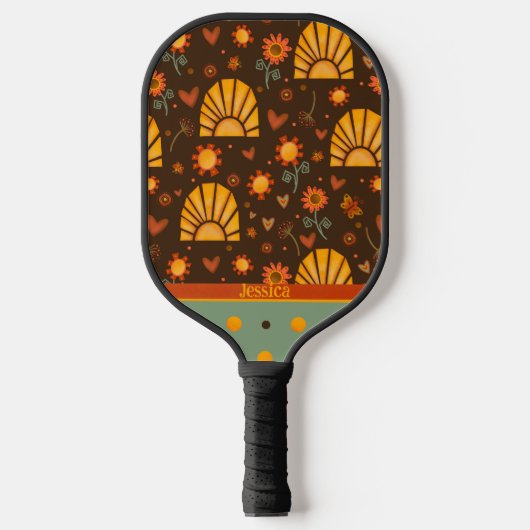 Fun Sunshine Custom, Inspirivity Retro Modern Pickleball Paddle (Voorkant)
