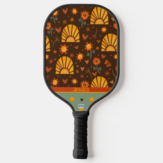 Fun Sunshine Custom, Inspirivity Retro Modern Pickleball Paddle (Achterkant)