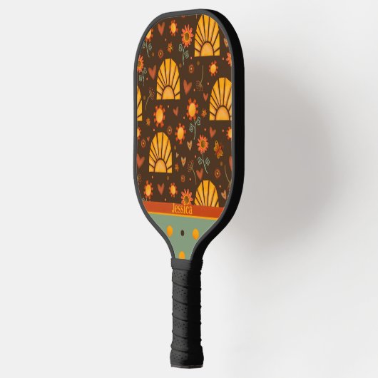 Fun Sunshine Custom, Inspirivity Retro Modern Pickleball Paddle (Links)