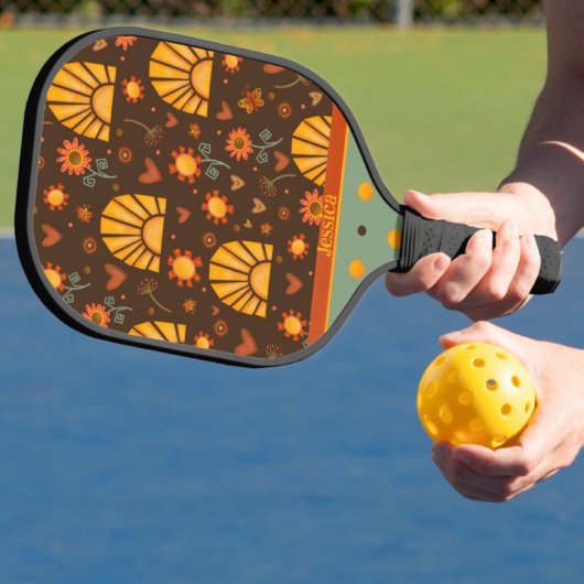 Fun Sunshine Custom, Inspirivity Retro Modern Pickleball Paddle