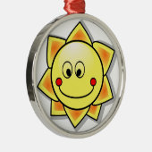 Fun Sunshine-kerstversiering Metalen Ornament (Rechts)