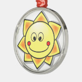 Fun Sunshine-kerstversiering Metalen Ornament (Links)