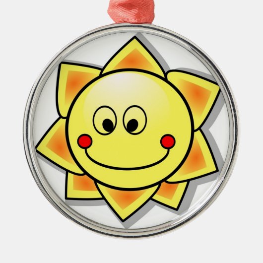 Fun Sunshine-kerstversiering Metalen Ornament (Voorkant)
