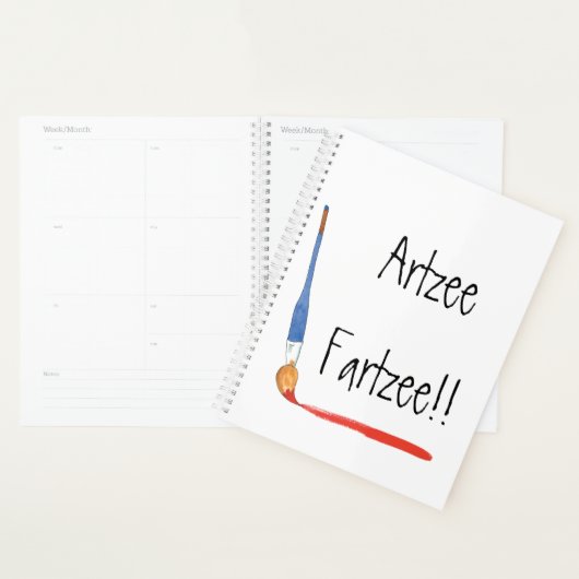 Fun Super Cute Artzee Fartzee-artiesten Planner (Display)