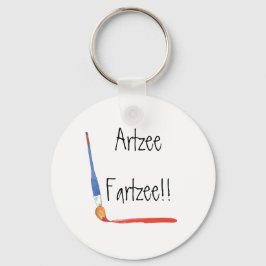 Fun Super Cute Artzee Fartzee-artiesten Sleutelhanger